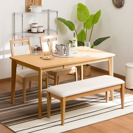 Japan DR : Bộ Bàn Ăn + 2 Bench Xuất Nhật 